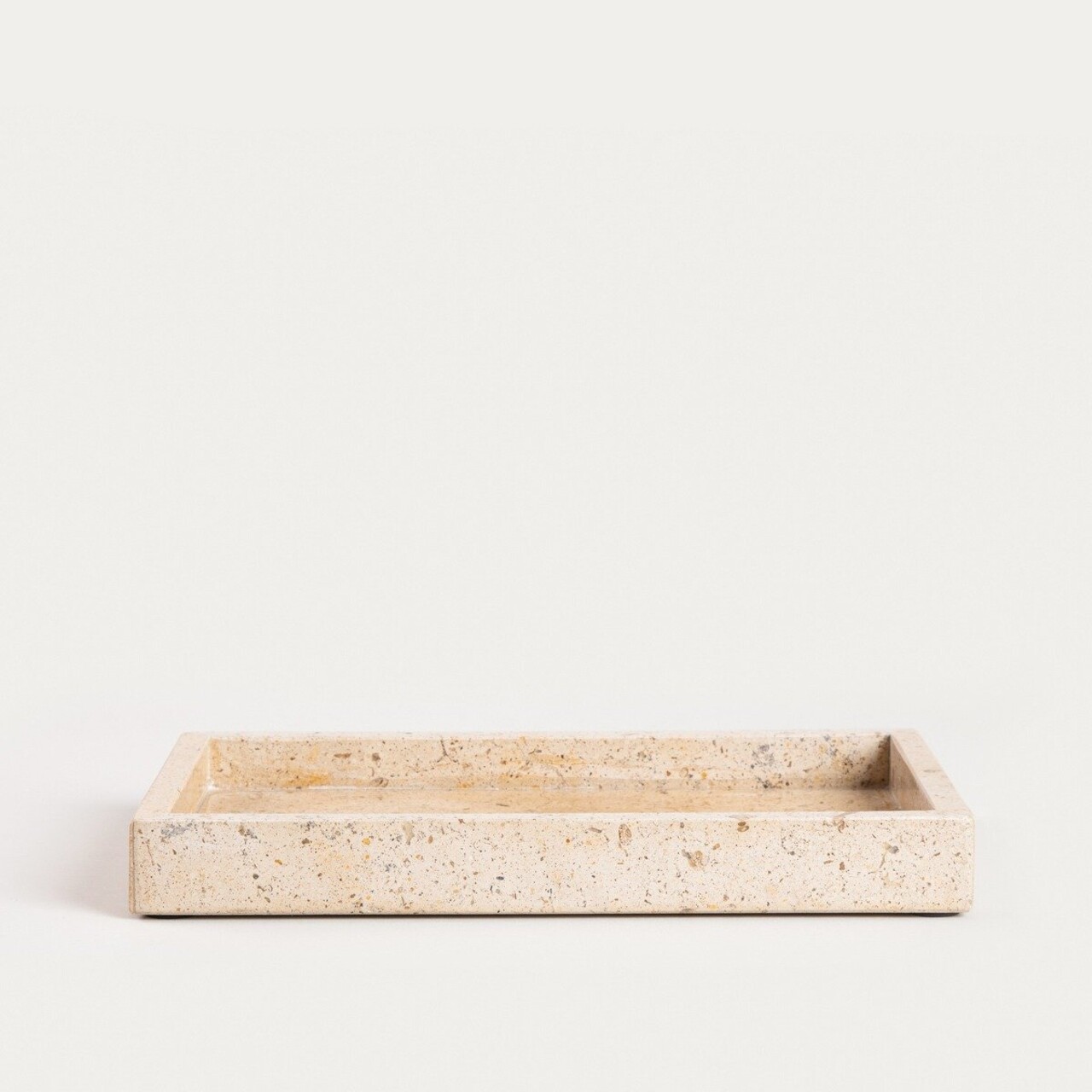 Tava decorativa Marmuri, Homla, 25x15x3 cm, marmura, bej - imagine 4